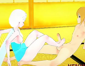 Disney frozen hentai - elsa footjob together with fucked with cum inside their way pussy