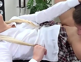 Elegant college doll gets seduced and screwed by older schoolmaster