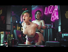 Cyberpunk 2077 Futa Compilation (animation with sound) 3D Hentai Porn SFM