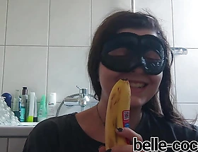 18yo ShyTeen copulates banana! Hairy Teen Pussy Shinny up