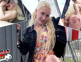 GERMAN SCOUT - Skinny blonde Teen Daruma Rai Pickup for Casting Fuck in Berlin