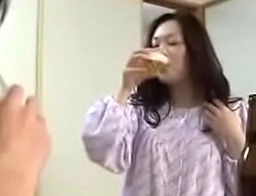 Japanese milf withyoung boy drink and fuck