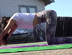 Titillating Yoga Pants Workout