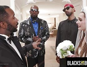 GANGBANGING The Bride On The brush Nuptial Day! - BlacksOnBlondes