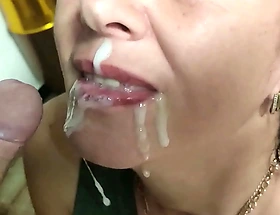 Cumshot close by Mouth Amateur Mature MILF Compilation