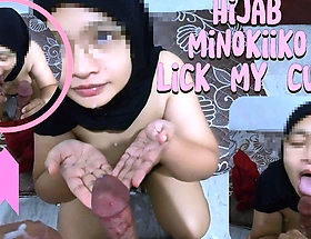 My Hijab Give Me a Blowjob and Lick My Cum When Concerning to Village