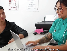 Doctor Touches Her Patient's Drool and Gives Him His Cum there His Ass - Mariana Martix & Angel Cruz