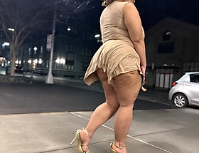 Boricua Mami Thick Paws Fat Ass Obese Booty BBW Angie Love LookALike Femdom Candid Walking With A Switch Swaggering Heels
