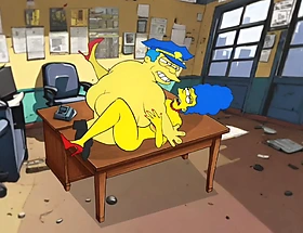 Police Sex Story. A Married Housewife Fucks roughly a Sheriff For Their way Husband. Cartoon Parody. Animation. Comic.  Simpson Grotesque imitation