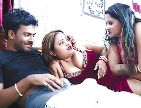 Desi Indian Step Brother fucks his Step Wet-nurse and Step Mother at the same Stage ( Hindi Audio )