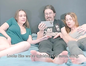 I Share a Bed with my StepSiS and StepMoM - Watching porn together led forth a hot taboo threesome
